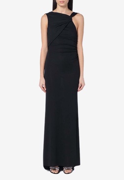 Draped Knot Maxi Dress