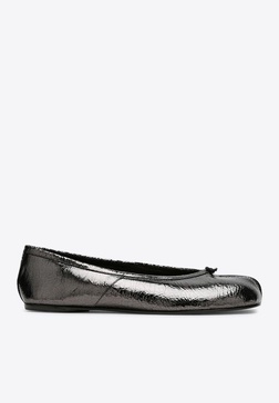Mirror Leather Tabi Ballet Flats