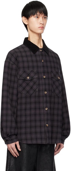 Gray & Black Padded Shirt