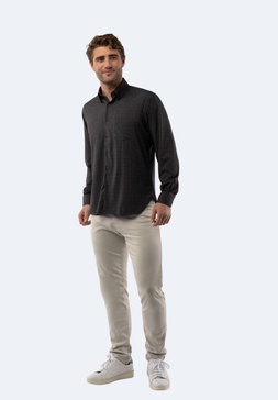 black multicolor stripes shirt