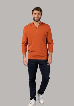 orange quarter zip