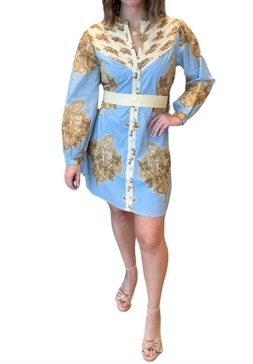 rowe dress in powder blue