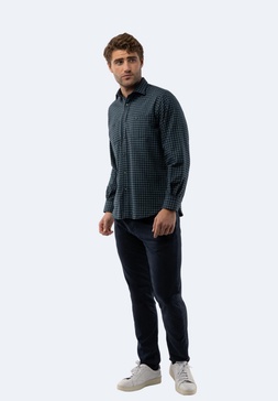 powder turquoise plaid shirt