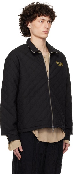 Black & Beige Bloomstein Quilted Reversible Jacket