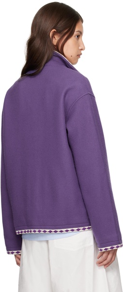 Purple Bronco Appliqué Jacket