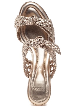 Clarita Intreccio 60 Sandal Gold Leather