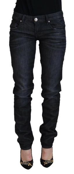 cotton low waist slim fit women casual blue women's jeans