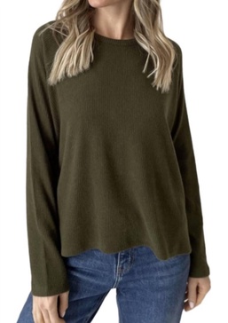 lazy sunday lounge top in army green