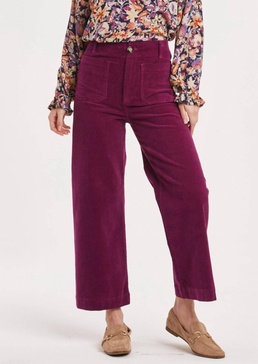 analei denim wide leg jeans in blackberry