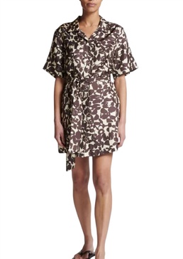 lucca mini dress in expresso pebble