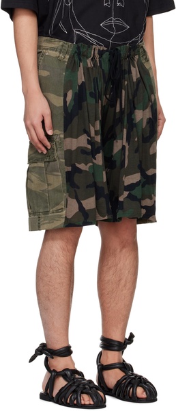Khaki Camouflage 'Overcamoujerseyshorts' Shorts