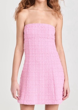 kelsey tweed dress in pink