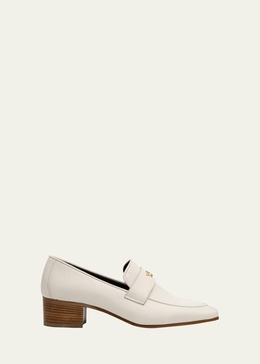 Leather Heeled Loafers