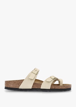 Mayari Ecru Nubuck Leather Sandals
