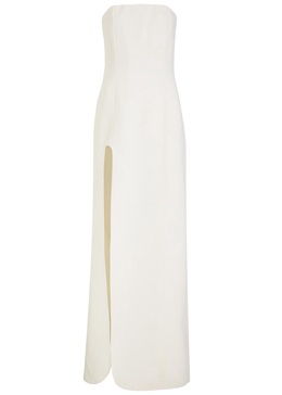 Strapless wool maxi dress
