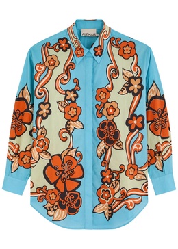 Ondine printed cotton-poplin shirt