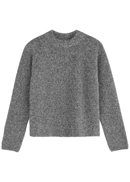 Knitted cotton-blend jumper