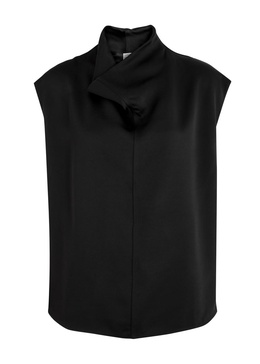 Draped satin top 