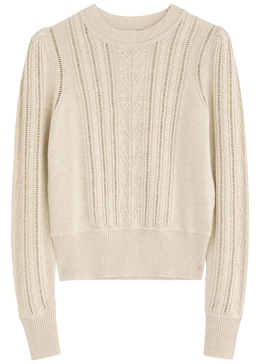 Kalyn cable-knit cotton-blend jumper 