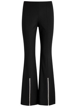 Embellished split-hem trousers