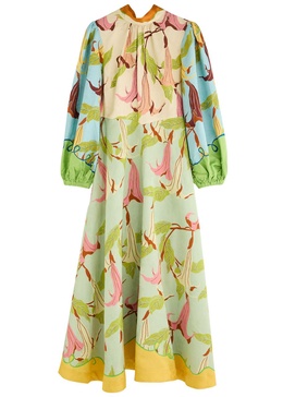Rafaela printed jacquard midi dress
