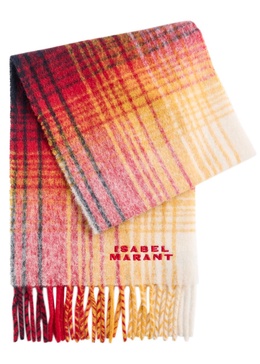 Firny checked alpaca-blend scarf 