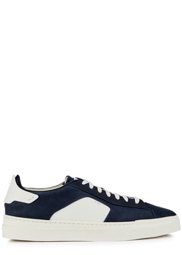 Darts panelled nubuck sneakers