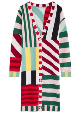 Bradford striped-intarsia wool cardigan