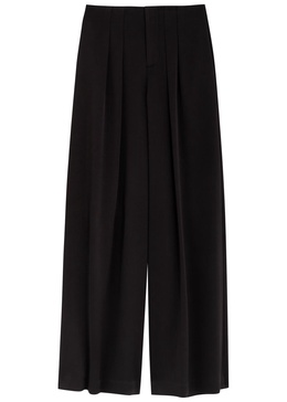 Eloise wide-leg satin trousers