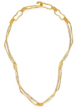 Solanales 14kt gold-plated necklace