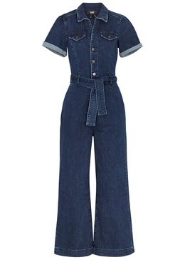 Anessa wide-leg stretch-denim jumpsuit 