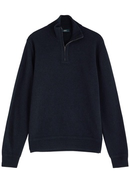 Half-zip wool jumper 