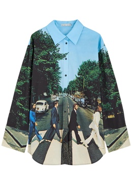 X The Beatles printed cotton-blend shirt