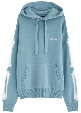 Bones hooded cotton-knit sweatshirt 