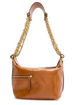 Glossed leather camera bag