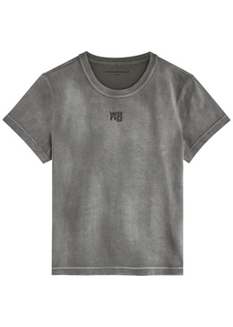 Logo-print faded cotton T-shirt