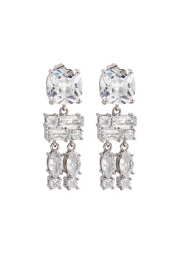 Crystal-embellished drop earrings