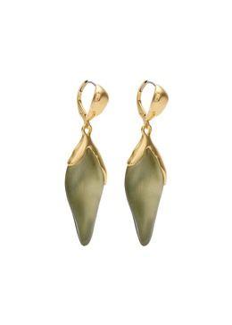Luminous Lucite and 14kt gold-plated drop earrings