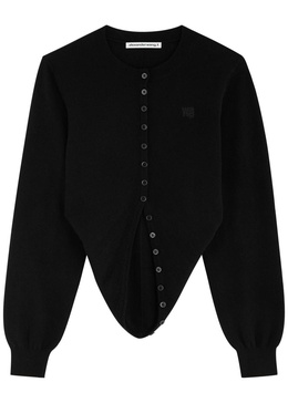 Logo wool cardigan