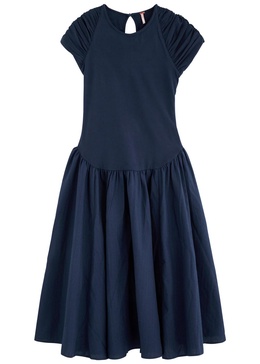 Afternoon Elegance stretch-cotton midi dress 