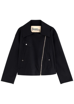 Stretch-jersey biker jacket