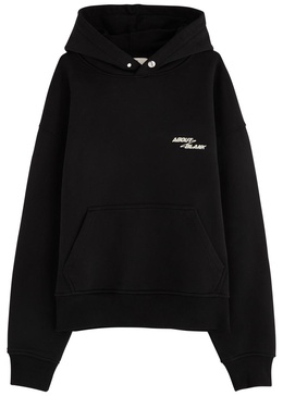 Defender logo-print hooded cotton sweatshirt