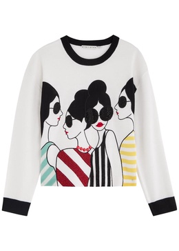 Gleeson embellished stretch-wool jumper