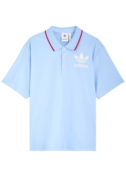 Logo cotton-blend polo shirt