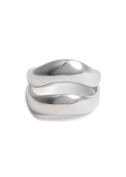 Double Wave sterling silver ring 
