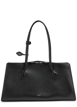 Le Teckel grained leather tote
