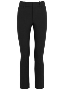 Slim-leg stretch-cotton trousers