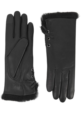 Aliette fur-lined leather gloves