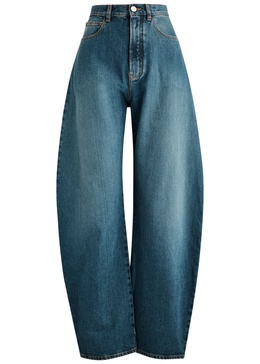 Round barrel-leg jeans