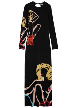 X Tom Wesselmann Delora printed jersey maxi dress
